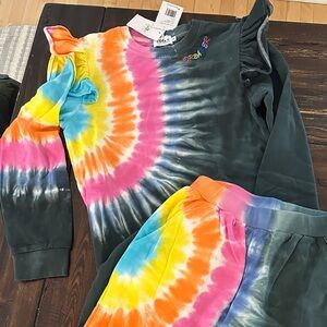 Lola + The Boys Colorful Tie-Dye Kids Matching Set